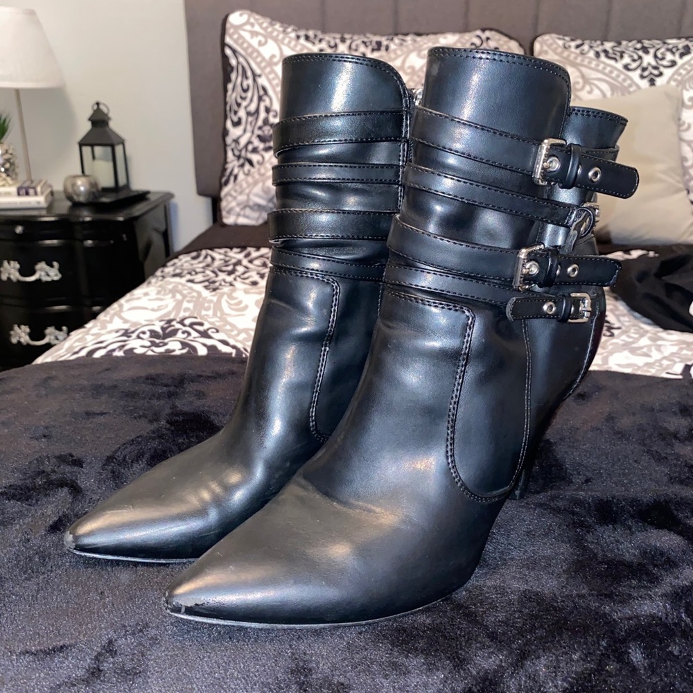 Stiletto Heeled Pointed Toe Ankle Boots